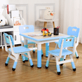 thumbnail image 2 of Ensemble Table et Chaises pour Enfants, Bureau pour Enfants à Hauteur Réglable avec 4 Chaises pour 2 à 10 Ans, Table d'Arts Multi-Activités pour Enfants avec Plateau pour Graffiti et Pattes Antidérapantes pour Salles de Classe, Garderies, Maison, 2 of 7