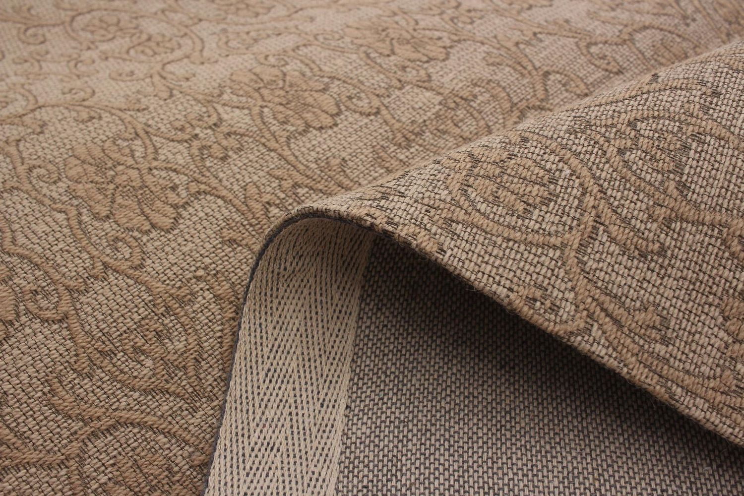 ECARPETGALLERY 4'9" x 6'8" Transitional Collage Handmade Area Rug for Living Room, Dining Room and Bedroom in Brown