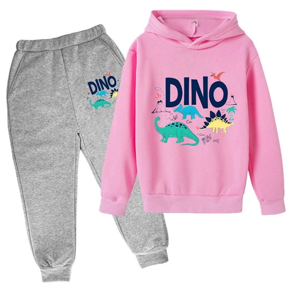 PMVFHDE Boys School Outfits Autumn And Winter Children's Hoodie Pullover Set Popular Printed Hoodie Set On Underwear Casual Cute Printed Long Sleeve Grey,7-8 Years