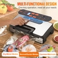 thumbnail image 4 of VEVOR Vacuum Sealer Machine, 90Kpa 130W Powerful Dual Pump and Dual Sealing, Dry and Moist Food Storage, Automatic and Manual Air Sealing System with Built-in Cutter, with Seal Bag and External Hose, 4 of 9