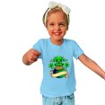 thumbnail image 4 of Penkiiy Haut à Manches Courtes Imprimé Col Rond Mignon pour Garçons et Filles 4-5 Ans Bleu, 4 of 6