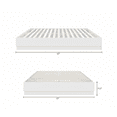 thumbnail image 3 of Nexera Milano Queen Platform Bed Frame, White Oak, 3 of 3