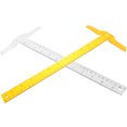 thumbnail image 2 of KAKOWELY 2 Pcs Règles en Forme de T Règle Double Échelle Règle de Mesure en Plastique Outil de Mesure,12.99"X5.91"X0.2", 2 of 5
