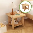 thumbnail image 3 of Tyidzon Small End Table, 2-Tier Storage Shelf Couch Side Table, End Table for Living Room, Bedroom, Sofa Couch Small Spaces - Brown, 3 of 7