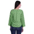 thumbnail image 4 of Moomaya Haut à Manches Longues Imprimé avec Patte de Boutonnage, Col Rond, Tunique d'Été Décontractée pour Femme, 4 of 5