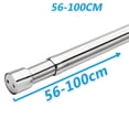 thumbnail image 3 of Stainless Steel Telescopic Closet Pole Thickened Adjustable Wardrobe Hanging Rod for Home - 56-100cm (Silver), 3 of 7
