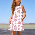 thumbnail image 3 of Pisexur Robe d'Été pour Filles Sans Manches, Décontractée, Imprimée, Robe Soleil, Robe de Fête Évasée, Robe Midi Ligne A, Robe Débardeur pour Enfants 3-14 Ans, 3 of 6