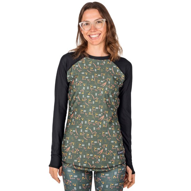 BLACKSTRAP Women's Pinnacle Crew Baselayer Top Cascade, S