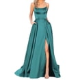 thumbnail image 1 of B91xZ Robe de Mariage pour Femmes, Mode, Fente à la Cuisse, Bretelles Spaghetti, Robe Midi à Fleurs, Vert Menthe m, 1 of 4