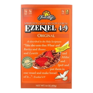 Food For Life Ezekiel Sprouted Grain Cereal Original Organic 16.0 OZ Pack of 6
