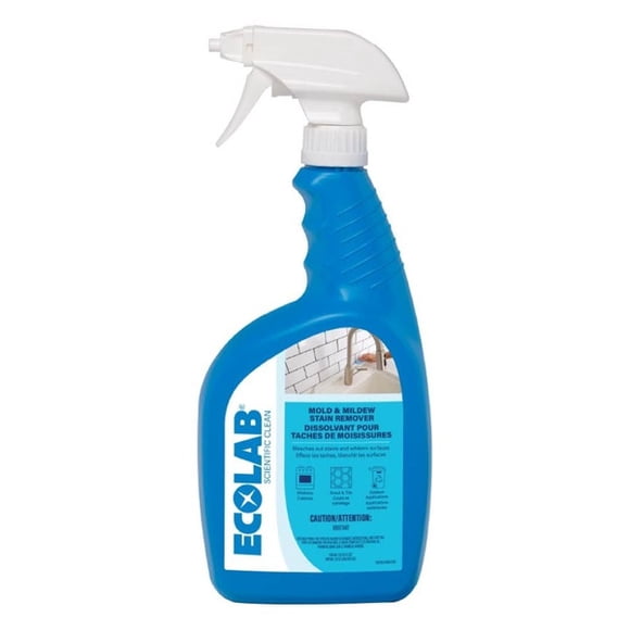 ECOLAB Détachant pour Moisissure et Mildiou 946 ml, Formule à l'Eau de Javel