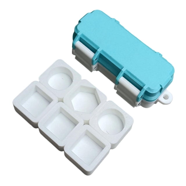 Siruishop Pool Chalk Holder Multifunctional Portable Compact Billiard Cue Chalk Holder light blue