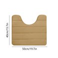 thumbnail image 3 of Dvkptbk Carpets Suits Memory Foam Bath Mat U Shape Toilet Mats Bathroom Rugs Soft Comfortable Water Quick Drying Absorption Non-Slip Thick Machine Washable Easier to Dry Dark Bathroom Accessories, 3 of 7