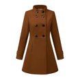 thumbnail image 1 of INSPIRE CHIC Manteau d'Hiver Tendance pour Femmes à Col Montant, à Double Boutonnage, 1 of 5