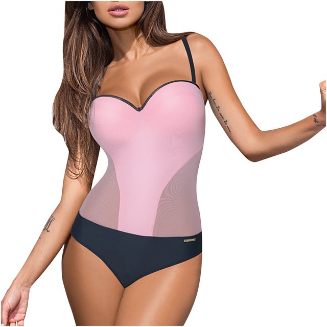 Birdeem Womens One-Piece Suspender Sexy Swimsuit Solid Color
