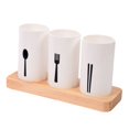 thumbnail image 2 of Oleegame 1PC Stainless Steel Cutlery Set Base Chopstick Holder Kitchen Utensil Storage Box Multifunctional Household Creative Chopsticks White, 2 of 8