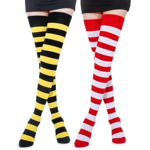HSHDLDF Chaussettes hautes extra longue bande de coton sur les chaussettes hautes de genou