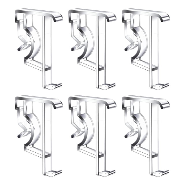 Clear Plastic Hidden Channel Valance Clips, Grooved Blind Retainer Holder, Mini Window Blind Replacement Fastener, 2.19x1.45 Inch Repair Hardware for Wood and Faux Wood Horizontal Blinds