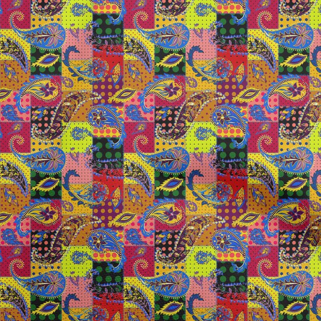 oneOone Georgette Viscose Magenta Fabric Paisley Patchwork Sewing Craft Projects Fabric Prints By Yard 42 Inch Wide