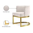 thumbnail image 4 of Meridian Furniture Gianna Cream Velvet Dining Chair, 4 of 5