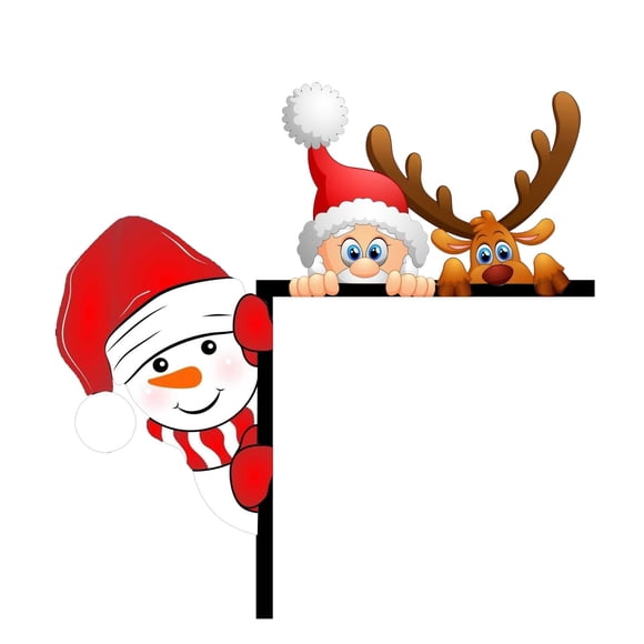 Santa Claus Christmas Door Corner Decoration DIY Stitching Home Homes Funny Movie Door Corner Frosted Garland Easter Eggs Decor