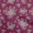 thumbnail image 1 of oneOone Silk Tabby Maroon Fabric Florals Craft Projects Decor Fabric Printed By The Yard 42 Inch Wide, 1 of 4