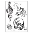 thumbnail image 1 of EGNMCR Fake Tattoos, Tattoo Stickers Mamba Flower Marks Death Snake One-time Temporary Sticker Tattoo stickers, 1 of 1