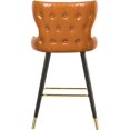 thumbnail image 3 of Meridian Furniture Hendrix Cognac Vegan Leather 28" Counter Stool (Set of 2), 3 of 8