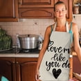 thumbnail image 1 of TIMIFIS Pockets Holds 1Pc Parent Adult The Family Kitchen Lovely Print Linen Family Aprons Kitchen Gadgets, 1 of 2