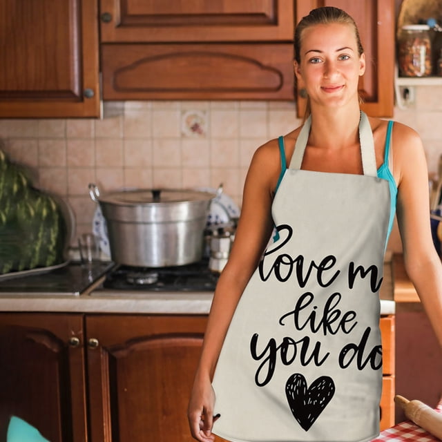 TIMIFIS Pockets Holds 1Pc Parent Adult The Family Kitchen Lovely Print Linen Family Aprons Kitchen Gadgets