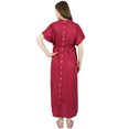 thumbnail image 3 of Bimba Maternity Hospital Kaftan With Belt Rayon Nursing Night Gown| Front & Back Buttons, 3 of 8