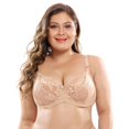 thumbnail image 3 of MesaSe Women‘s Plus Size Signature Lace Unlined Underwire Bra with Added Support, 3 of 7