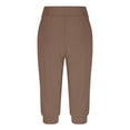 thumbnail image 3 of Timegard Womens Sweatpants Capri Pants Cinch Bottom Solid Color Cropped Joggers Workout Pants with Pockets, 3 of 6