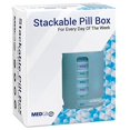 thumbnail image 1 of MEDca Stackable Weekly Pill Organizer – 7-Compartment Dispenser, Plastic, 1 of 9
