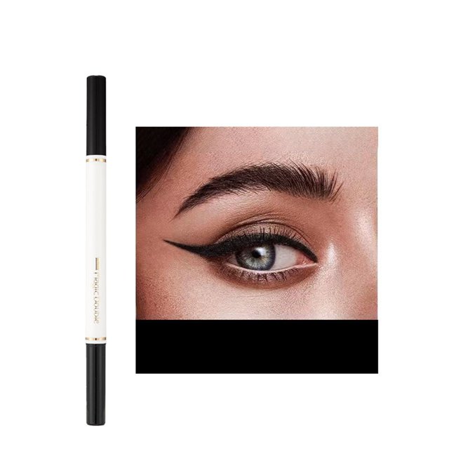 Crayon à Sourcils Double Tête Eyeliner Crayon à Sourcils à Base d'Eau Résistant à la Sueur Longue Tenue et Anti-Bavures Crayon à Sourcils, Crayon à Sourcils pour Femmes
