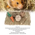 thumbnail image 3 of Hamster Chew Toy Set, Prevent Corrosion  Free  Grass Mat Ball Toy Teeth Grinding  For, 3 of 8