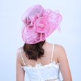thumbnail image 1 of Women Fascinator Lady Cocktail Tea Party Church Wedding Bridal Flower Hat, 1 of 3
