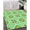 thumbnail image 3 of Ahgly Company Tapis d'Intérieur Lavable en Machine Carré Vert, 8 Pieds Carré, 3 of 7
