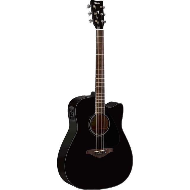Yamaha FGX800C Guitare Acoustique-Électrique Dreadnought à Découpes - Noir