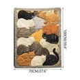 thumbnail image 2 of Flocking Cats Sleeping Patterns Flannel Blanket, 2 of 5