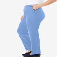 thumbnail image 4 of CHOK Plus Size 7-Day Knit Straight Leg Pant Stretch Elastic Waist Petite & Tall - 3X  Navy, 4 of 6