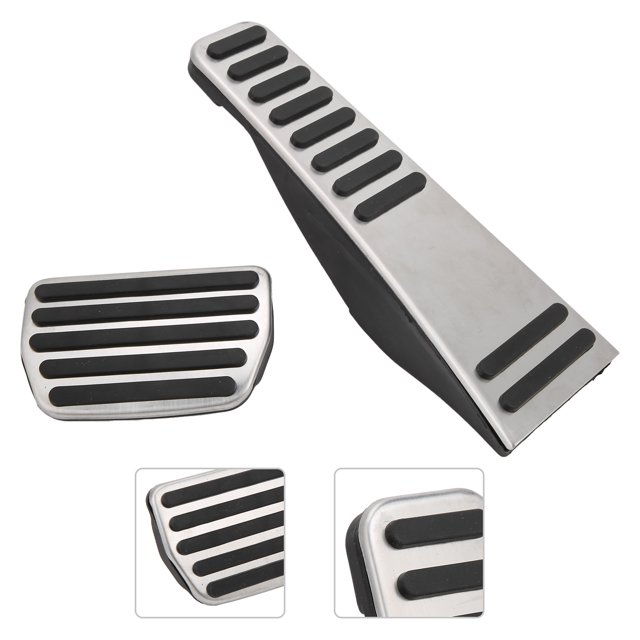 2PCS Brake Pedal, Accelerator Pad Stainless Steel With PPE Rubber Non-Slip Strips Replacement For XC60 XC90 S90 V90 2018-2021