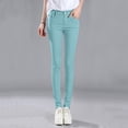 thumbnail image 4 of Kcodviy Women High Rise Jean Women Pants for Work Casual Classic Solid Color Ankle Women Business Casual Pants Petite Jeans Casual Regular Tight Crop Pants for Women Casual Summer Fitting Jeans, 4 of 8