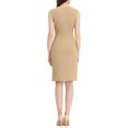 thumbnail image 3 of INSPIRE CHIC Robe de Travail pour Femme Élégante Sans Manches Moulante Fourreau Crayon Robes TG Abricot, 3 of 5