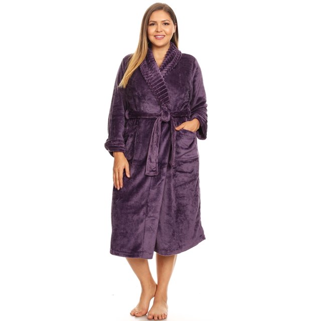 White Mark Women's Super Soft Lounge Robe