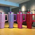 thumbnail image 2 of Sparkle in Style: Rhinestone Bling Thermal Bottle 750ml - Glitter Diamond Water Bottle with Lid & Straw, 2 of 5
