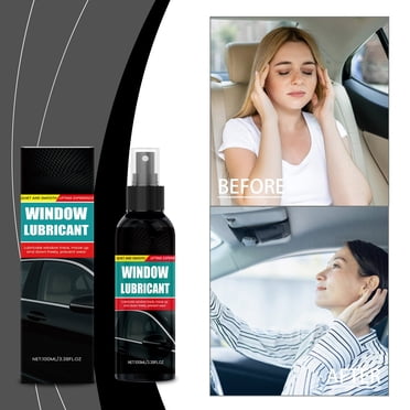 ​100ml Silicone Lubricant Spray for Car Windows - Stops Squeaks, Reduces Noise & Protects Rubber Seals ,Anti-Aging Formula ,Safe on Auto Surfaces​​ black