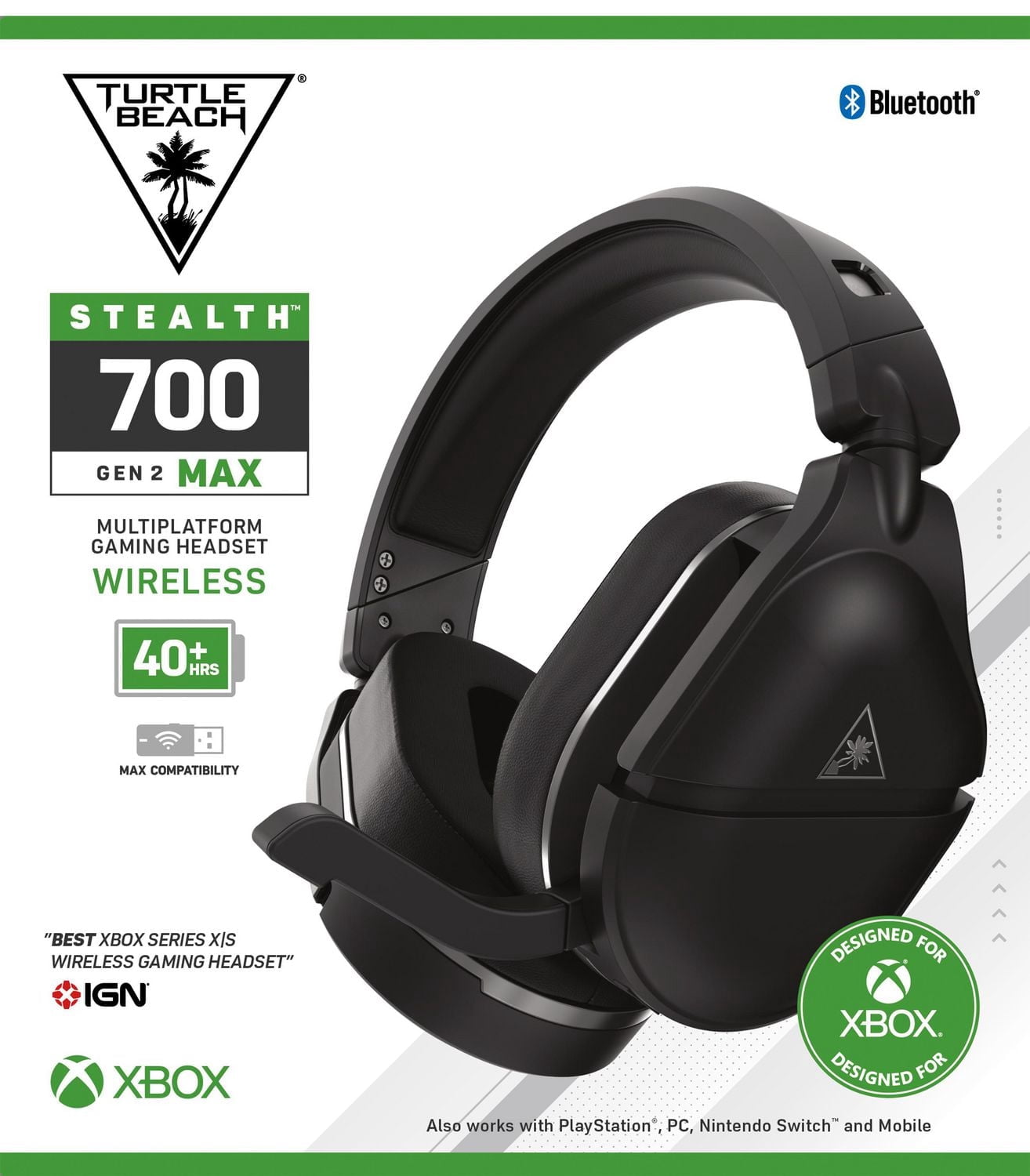 Turtle Beach® Stealth™ 700 Gen 2 MAX – Black Xbox Series X, Xbox Series S, Xbox One X, Xbox One S, PS5™, PS4™, PS4™ Pro, PS4™ Slim, Nintendo Switch™, PC & Mac®