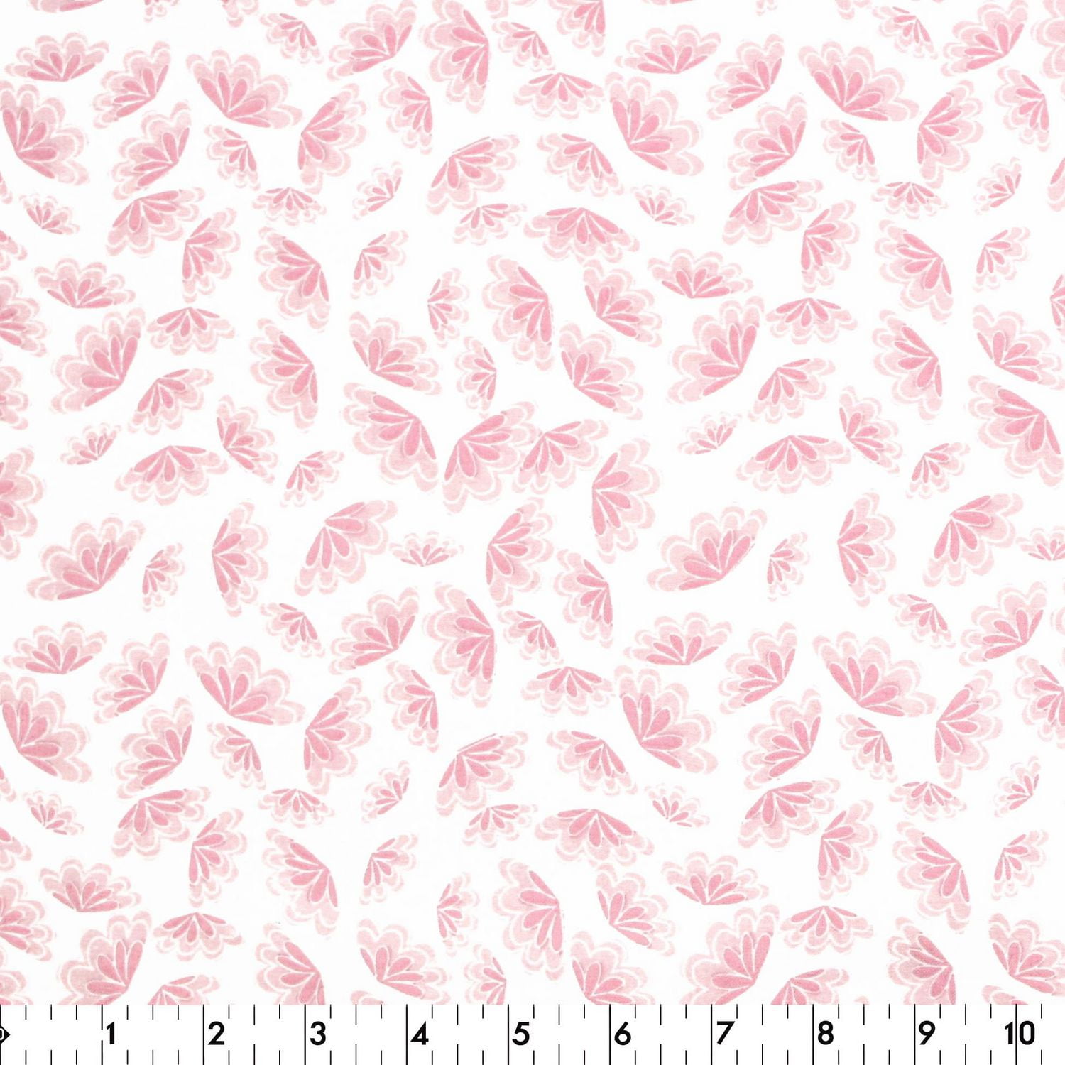 FABRIC CREATIONS rose Shells coupon fat quarter 45.7 × 53.3 cm (18 × 21 po)