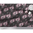 thumbnail image 3 of Soimoi Black polyester Crepe Fabric Cage & Roses Floral Decor Fabric Printed Yard 52 Inch Wide, 3 of 6